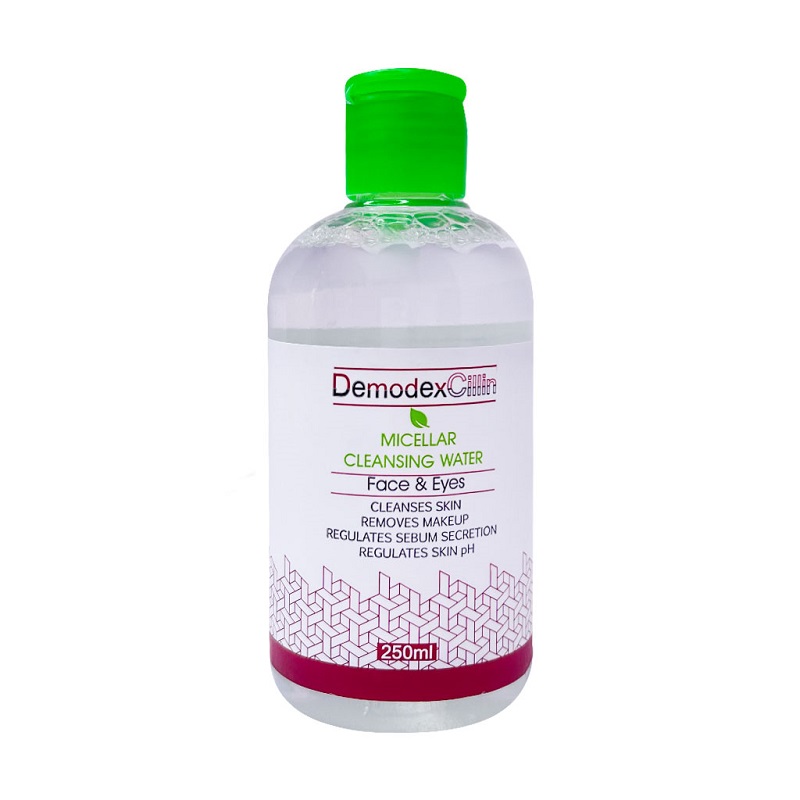 محلول پاک کننده آرایش پوست چرب و مخ میسلار واتر دمودکسیلین مناسب پوست چرب با قدرت پاکسازی ملایم و کنترل چربی، حجم ۲۵۰ میلیلیتر